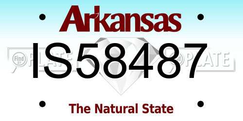 IS58487 Arkansas License Plate