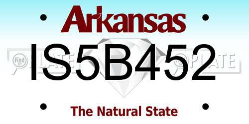 IS5B452 Arkansas License Plate