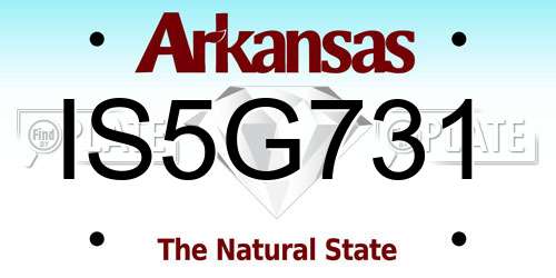 IS5G731 Arkansas License Plate