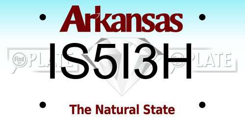 IS5I3H Arkansas License Plate