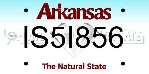 IS5I856 Arkansas License Plate