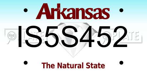 IS5S452 Arkansas License Plate