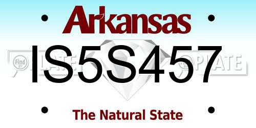 IS5S457 Arkansas License Plate