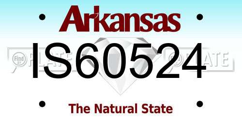 IS60524 Arkansas License Plate