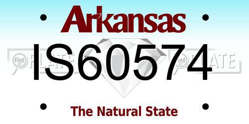 IS60574 Arkansas License Plate