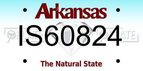 IS60824 Arkansas License Plate