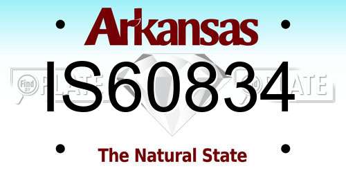 IS60834 Arkansas License Plate