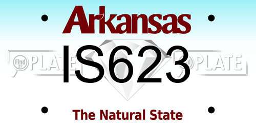 IS623 Arkansas License Plate