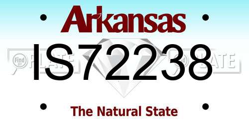 IS72238 Arkansas License Plate
