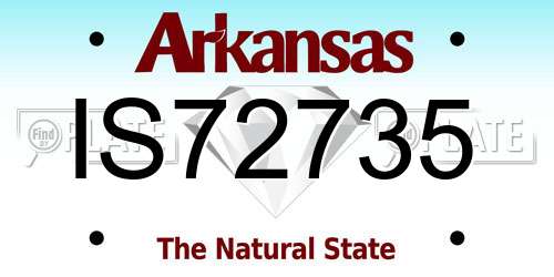IS72735 Arkansas License Plate