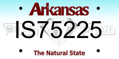 IS75225 Arkansas License Plate