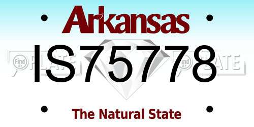 IS75778 Arkansas License Plate