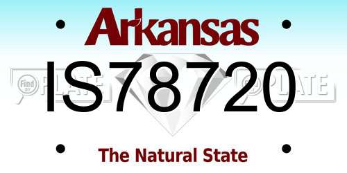 IS78720 Arkansas License Plate
