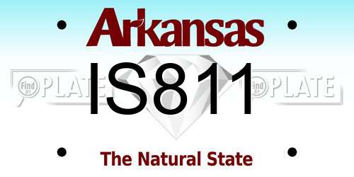 IS811 Arkansas License Plate