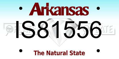 IS81556 Arkansas License Plate