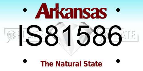 IS81586 Arkansas License Plate