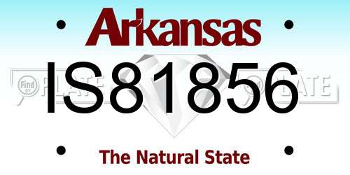 IS81856 Arkansas License Plate