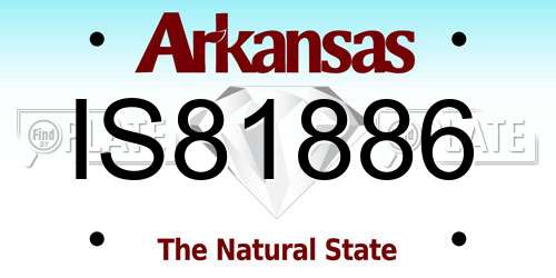 IS81886 Arkansas License Plate
