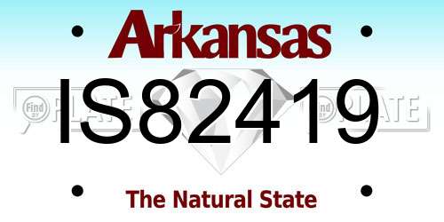 IS82419 Arkansas License Plate