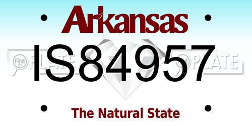 IS84957 Arkansas License Plate