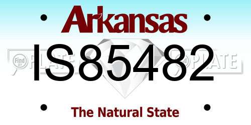 IS85482 Arkansas License Plate