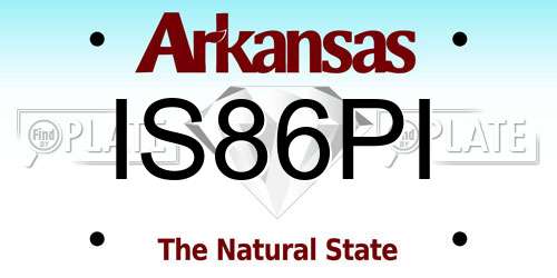 IS86PI Arkansas License Plate