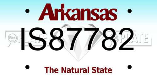 IS87782 Arkansas License Plate