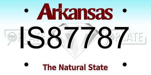 IS87787 Arkansas License Plate