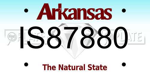IS87880 Arkansas License Plate