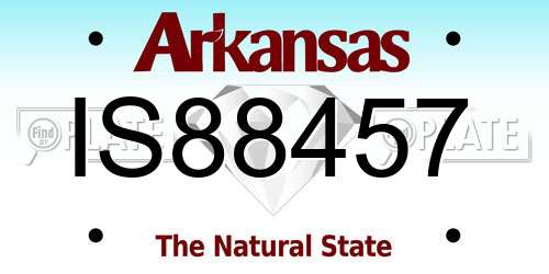 IS88457 Arkansas License Plate