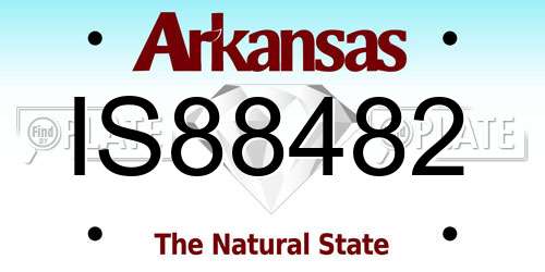 IS88482 Arkansas License Plate