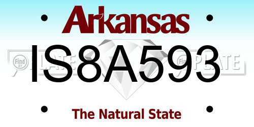 IS8A593 Arkansas License Plate