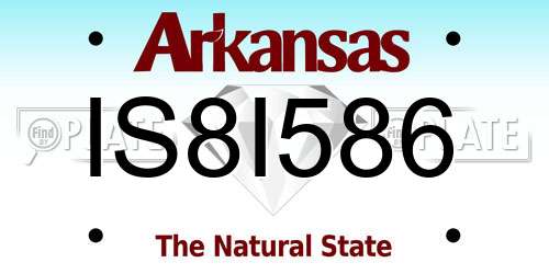IS8I586 Arkansas License Plate
