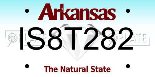 IS8T282 Arkansas License Plate