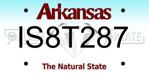 IS8T287 Arkansas License Plate