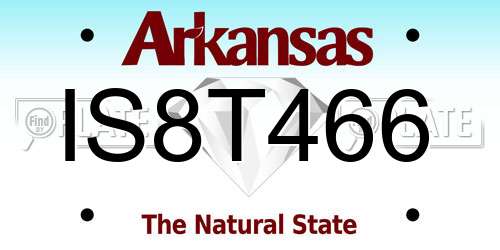 IS8T466 Arkansas License Plate