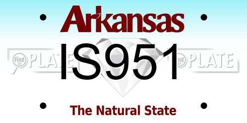 IS951 Arkansas License Plate