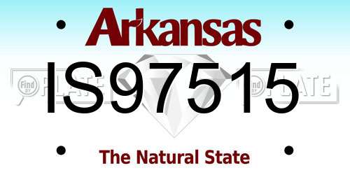 IS97515 Arkansas License Plate