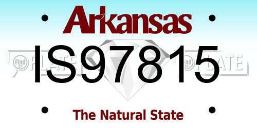 IS97815 Arkansas License Plate