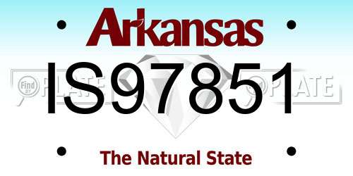IS97851 Arkansas License Plate