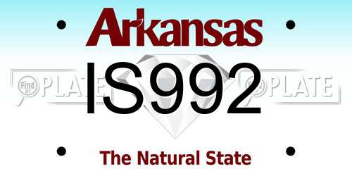 IS992 Arkansas License Plate