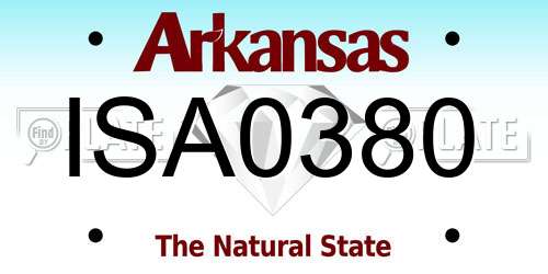 ISA0380 Arkansas License Plate