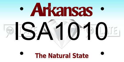 ISA1010 Arkansas License Plate