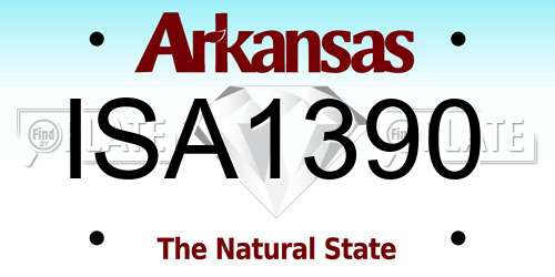 ISA1390 Arkansas License Plate