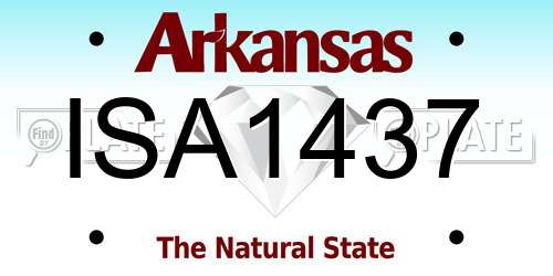 ISA1437 Arkansas License Plate