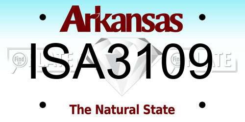 ISA3109 Arkansas License Plate
