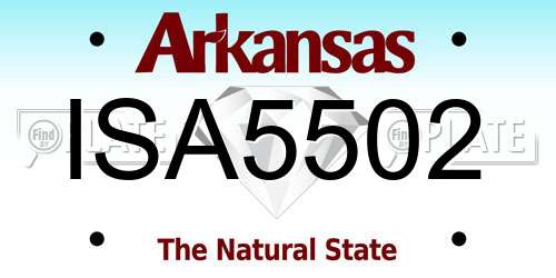 ISA5502 Arkansas License Plate