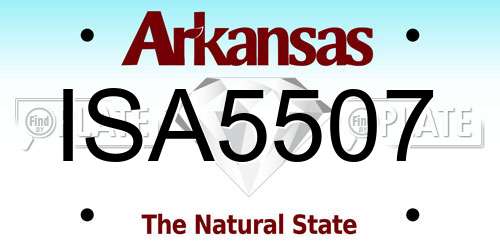 ISA5507 Arkansas License Plate