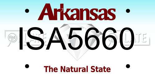 ISA5660 Arkansas License Plate