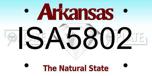 ISA5802 Arkansas License Plate